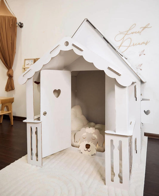 Kids Cardboard Playhouse with  Poarch